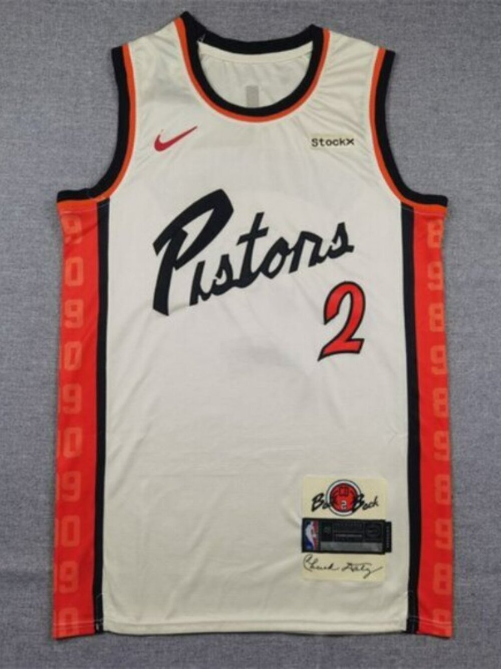 Mens Cade Cunningham Cream White Stitched Jersey
